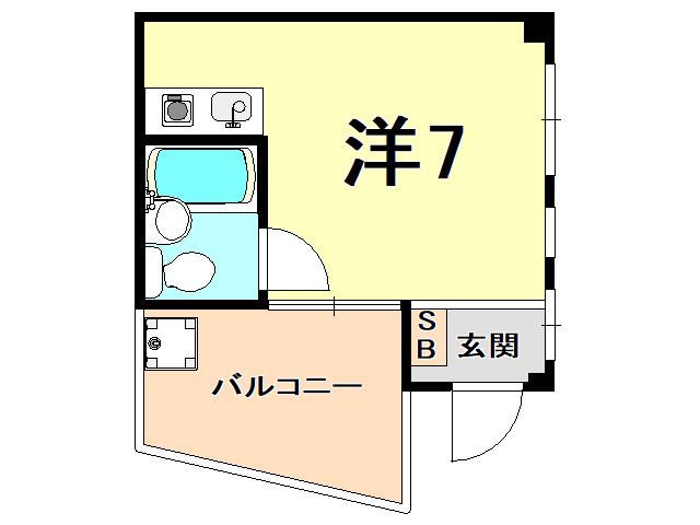 エレガンス今津駅前(ワンルーム/5階)の間取り写真