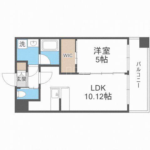 プレジオ難波EURO(1LDK/8階)の間取り写真