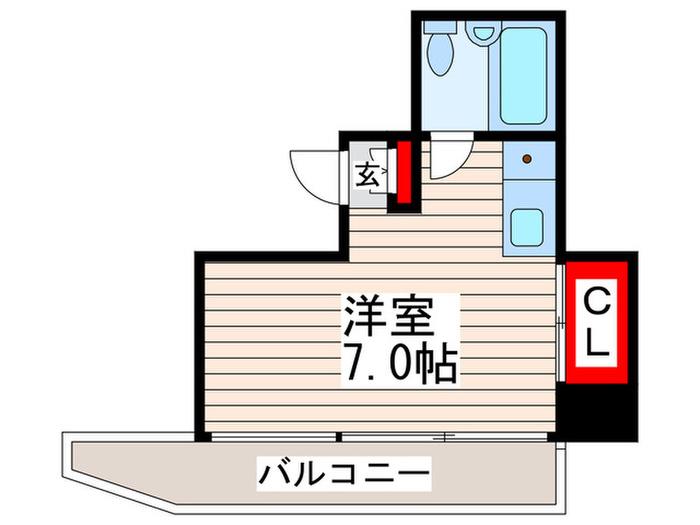 長秀ビル(ワンルーム/2階)の間取り写真