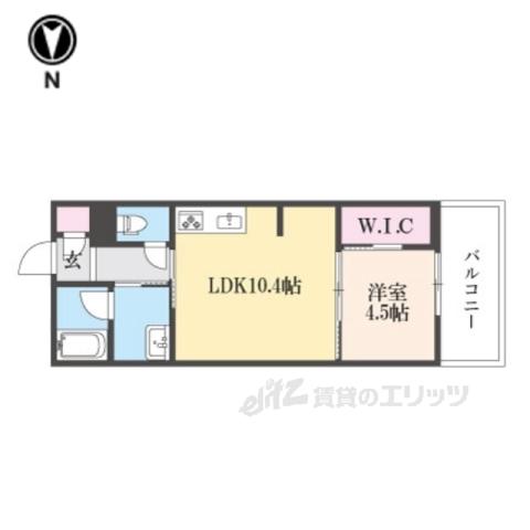 SHAMAISONFORESTA2(1LDK/4階)の間取り写真