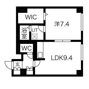 サニーハウス西谷(1LDK/2階)の間取り写真