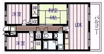 ハイグレード高井田(3LDK/4階)の間取り写真