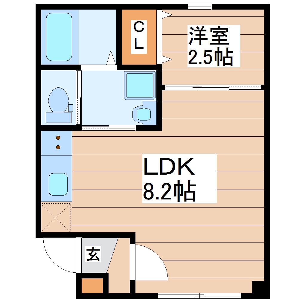 メゾン・ド・ミーゼ(1LDK/1階)の間取り写真