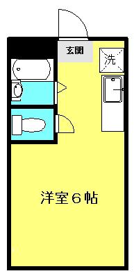 リッチハイツ90(1K/4階)の間取り写真
