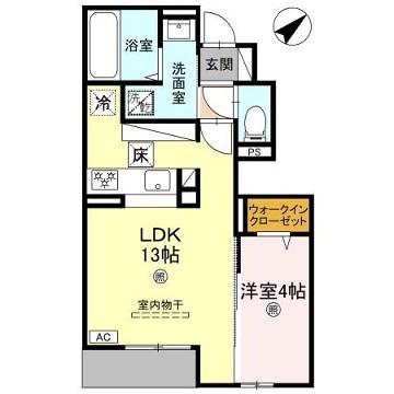 CASA LIBER(1LDK/1階)の間取り写真