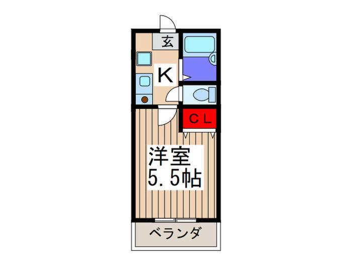 カーサフロール菅野(1K/3階)の間取り写真