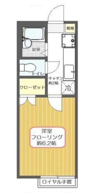 クレアーレ瑞江IV(1K/1階)の間取り写真
