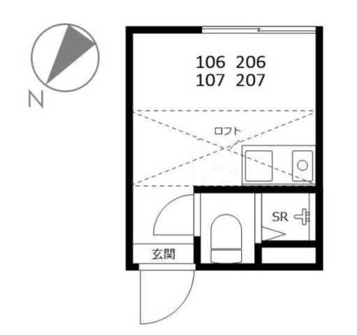 DECORMAISON中目黒(ワンルーム/1階)の間取り写真