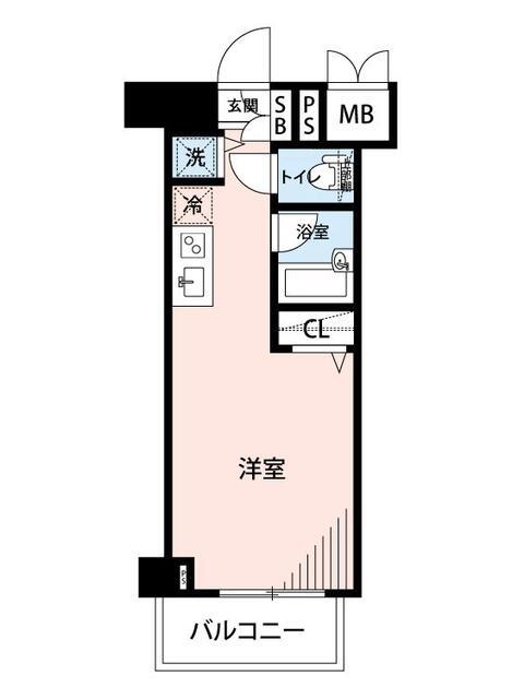 マイナビSTAYミライエ上池台テック(ワンルーム/3階)の間取り写真