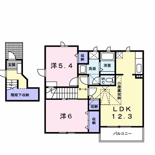 ガーデンハウスTADA(2LDK/2階)の間取り写真