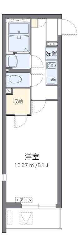 港北II(1K/3階)の間取り写真