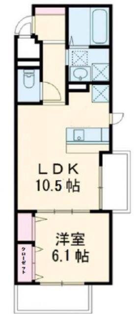 ブランヌーボー(1LDK/1階)の間取り写真