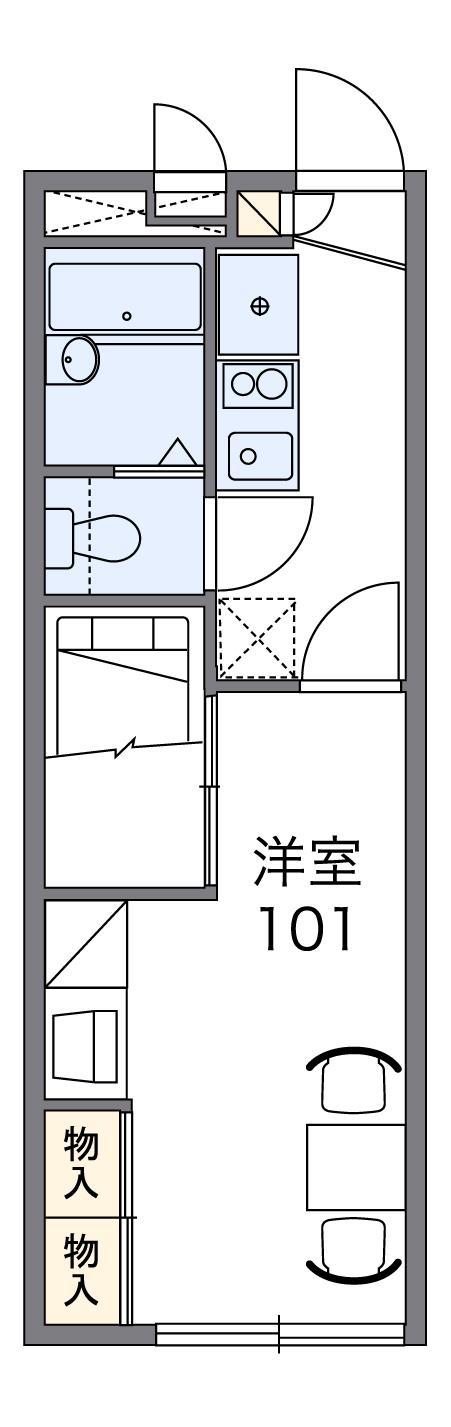 レオパレスチャンティック曽根(1K/1階)の間取り写真
