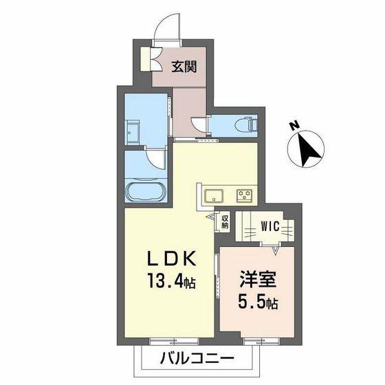 LA MAISON CALME(1LDK/3階)の間取り写真