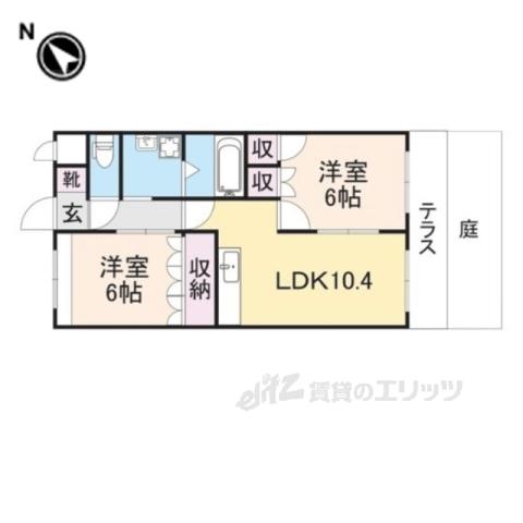 T・Mコート(2LDK/1階)の間取り写真