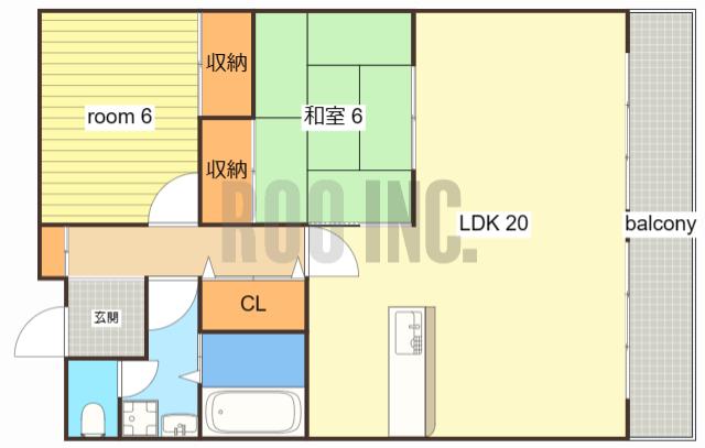 ハイツA&G(2LDK/5階)の間取り写真