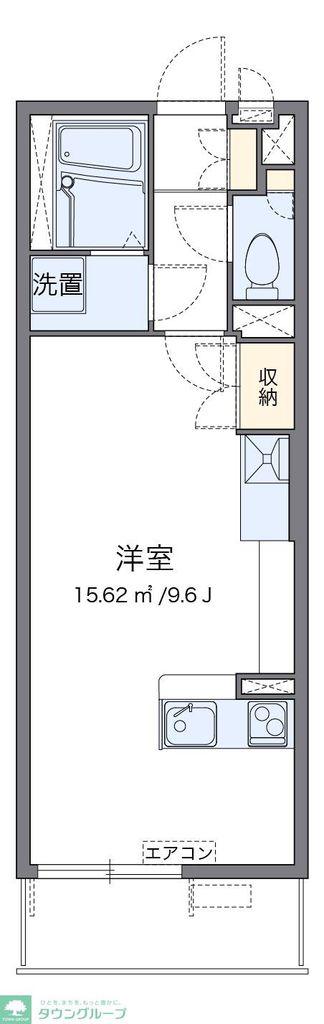 レオネクストトレフール(ワンルーム/1階)の間取り写真
