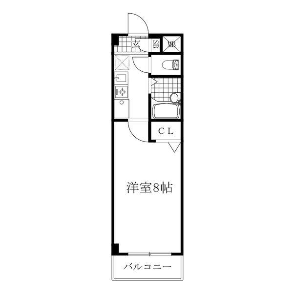 アスコット瀬戸口(1K/5階)の間取り写真