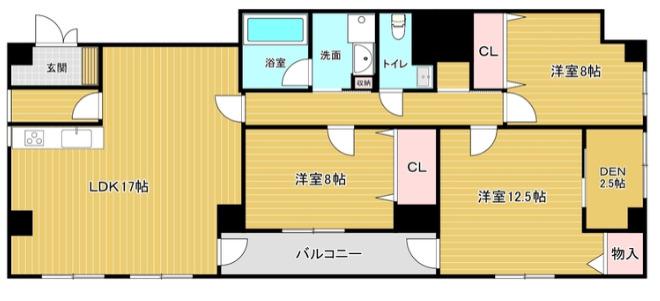 TO U 天神橋(3LDK/6階)の間取り写真