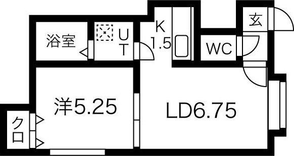 LOHAS T45(1LDK/3階)の間取り写真