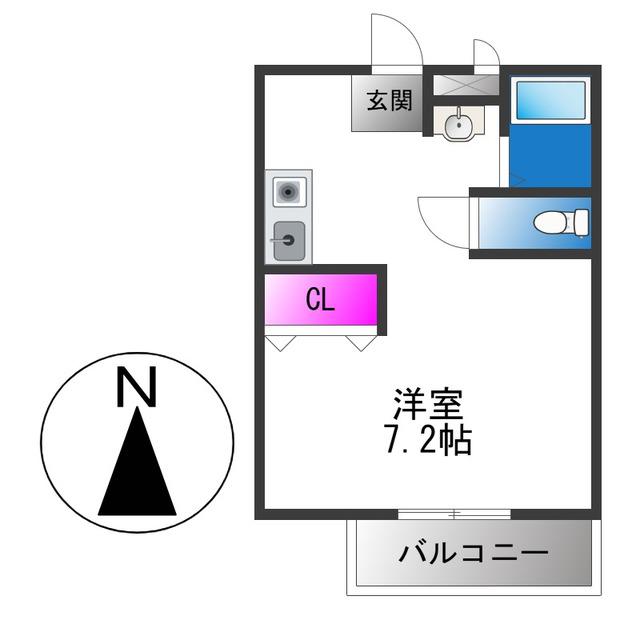 サクラハイツ(1K/1階)の間取り写真