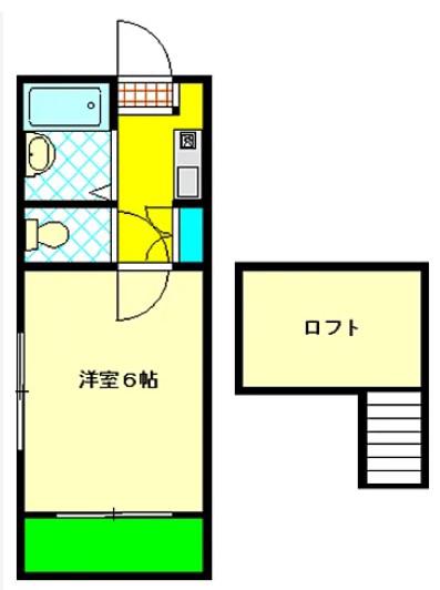 グランベール沓谷(ワンルーム/1階)の間取り写真