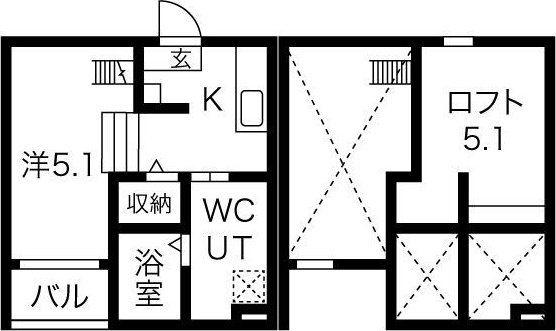 M.Kオリオン名古屋(1K/1階)の間取り写真
