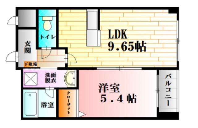 大和トラスト191ビル(1LDK/3階)の間取り写真