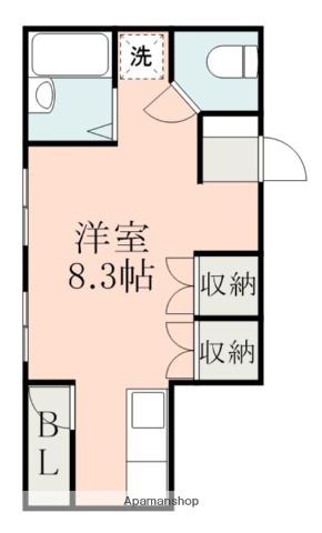 第3濱田ビル(ワンルーム/4階)の間取り写真