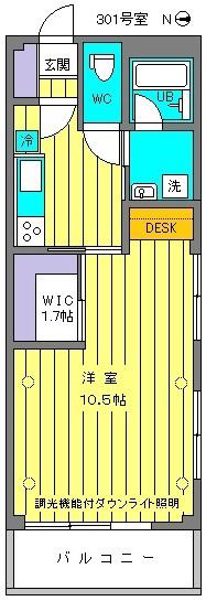 ナカジマハイツ(1K/4階)の間取り写真