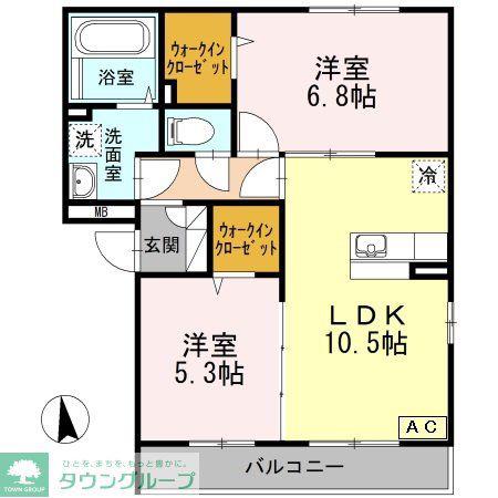 セグンド エスペランサ(2LDK/3階)の間取り写真