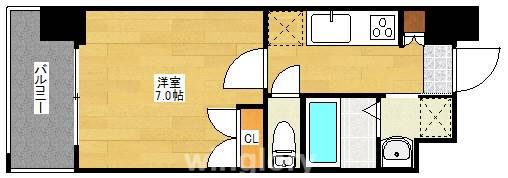 NO.111 TRADING TOWER(1K/7階)の間取り写真