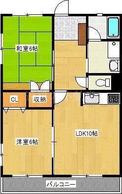 シンフォニー(2LDK/1階)の間取り写真