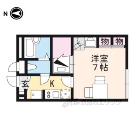 レオパレス白糸橋(1K/2階)の間取り写真
