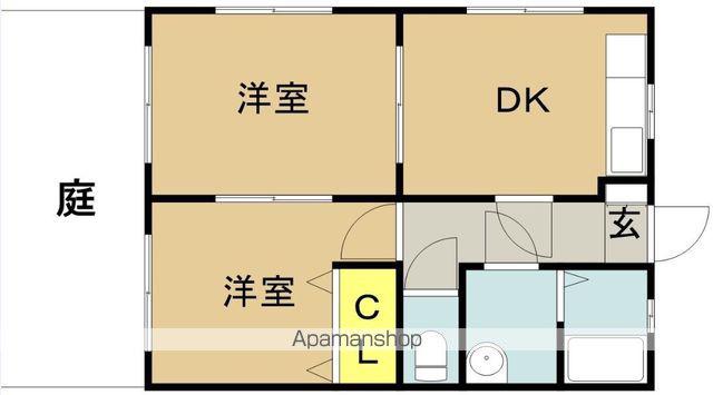 マリンコート田代(2DK/2階)の間取り写真
