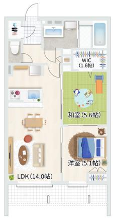 ウエスタンハイツ18(2LDK/1階)の間取り写真