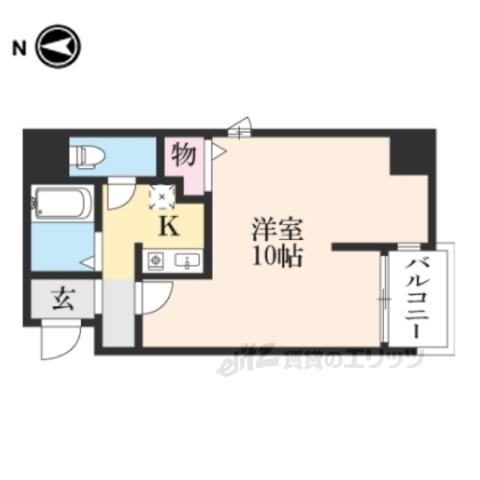 ラポール壱番堂(1K/5階)の間取り写真