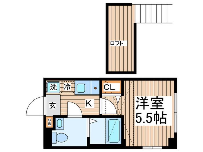 プランドール豊玉中(1K/3階)の間取り写真