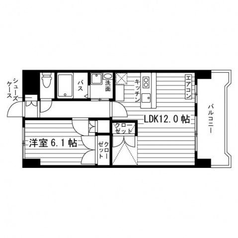 N・マグノリア(1LDK/4階)の間取り写真