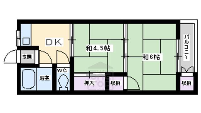 吉田マンション(2DK/1階)の間取り写真