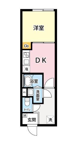 IMA 東中野(1DK/3階)の間取り写真