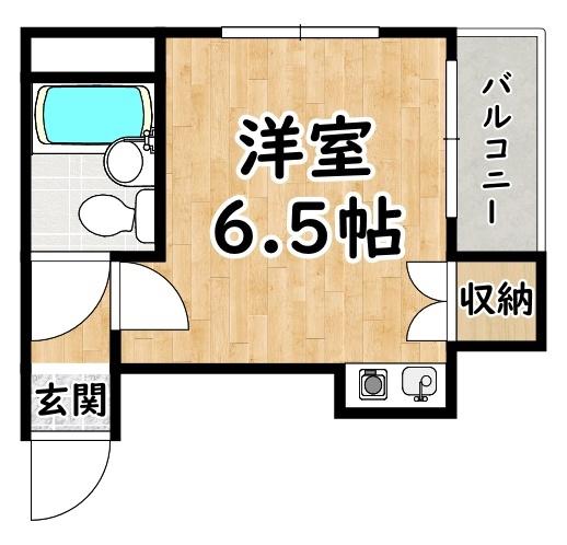 シャンクレール塚本(ワンルーム/6階)の間取り写真