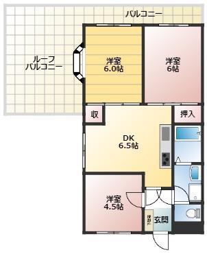 ヴェルデ東川口(3DK/5階)の間取り写真