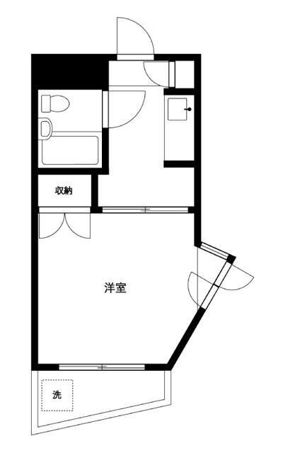 外国籍・留学生 可大師本町 43000YEN 1R(1K/3階)の間取り写真