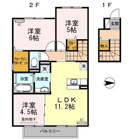 エクレラージュ I(3LDK/2階)の間取り写真