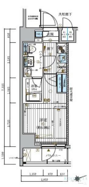 メインステージ北千住IV(1K/8階)の間取り写真