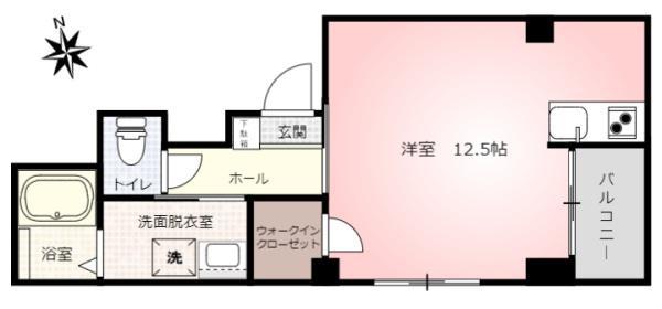 キクヤビルディング(ワンルーム/8階)の間取り写真