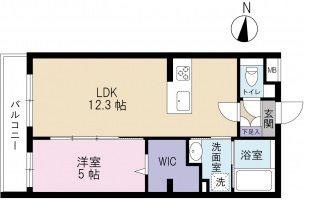 ライム海老塚(1LDK/3階)の間取り写真