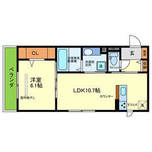 D-ROOM IZUMI(1LDK/3階)の間取り写真