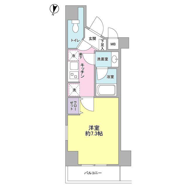 池之端加茂ビルC(1K/3階)の間取り写真